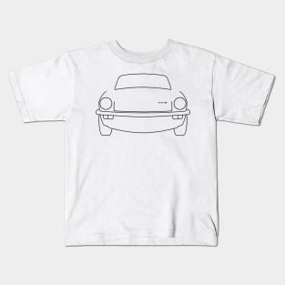 Triumph Spitfire outline graphic (black) Kids T-Shirt